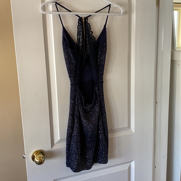 Navy blue mini dress - Picture 2 of 3